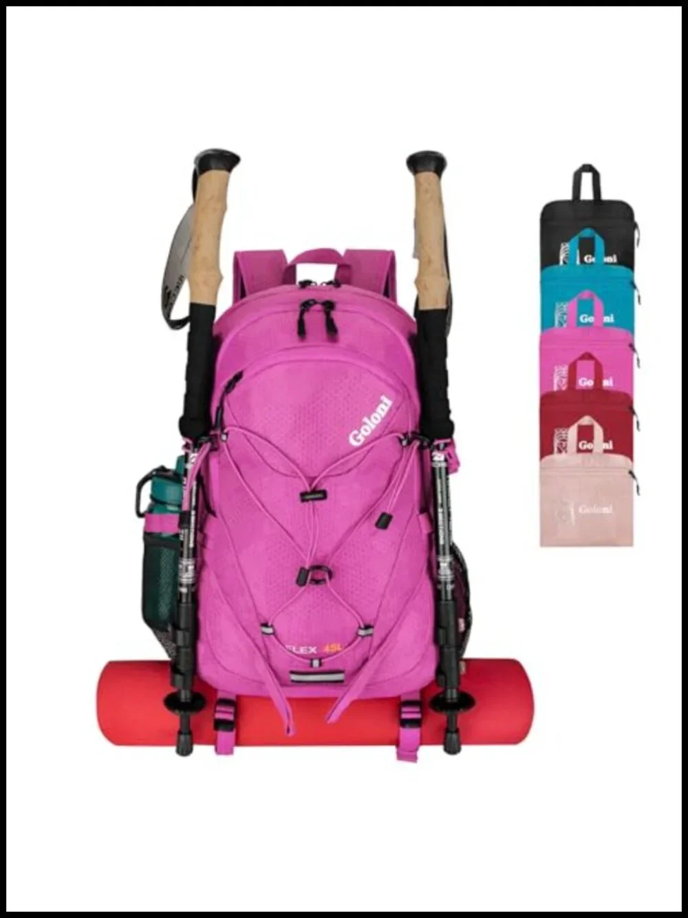 45L Foldable Hiking Daypack Lightweight Water-Resistant Backpack